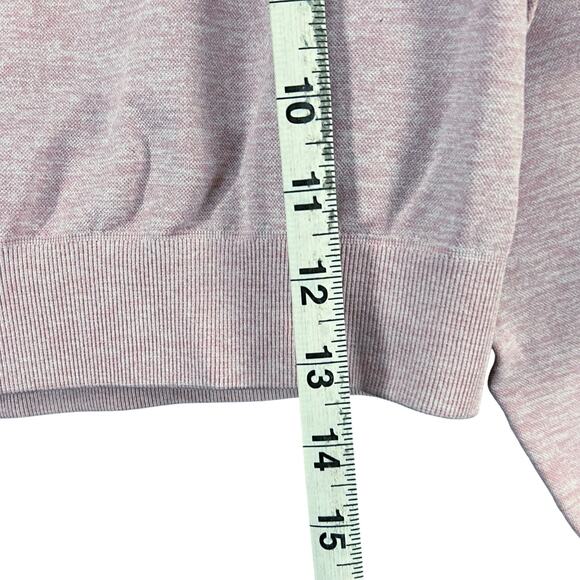 Womens Best Move Workout Crop Top XS/S Light Pink Marl Seamless Long Sleeve - Picture 8 of 9